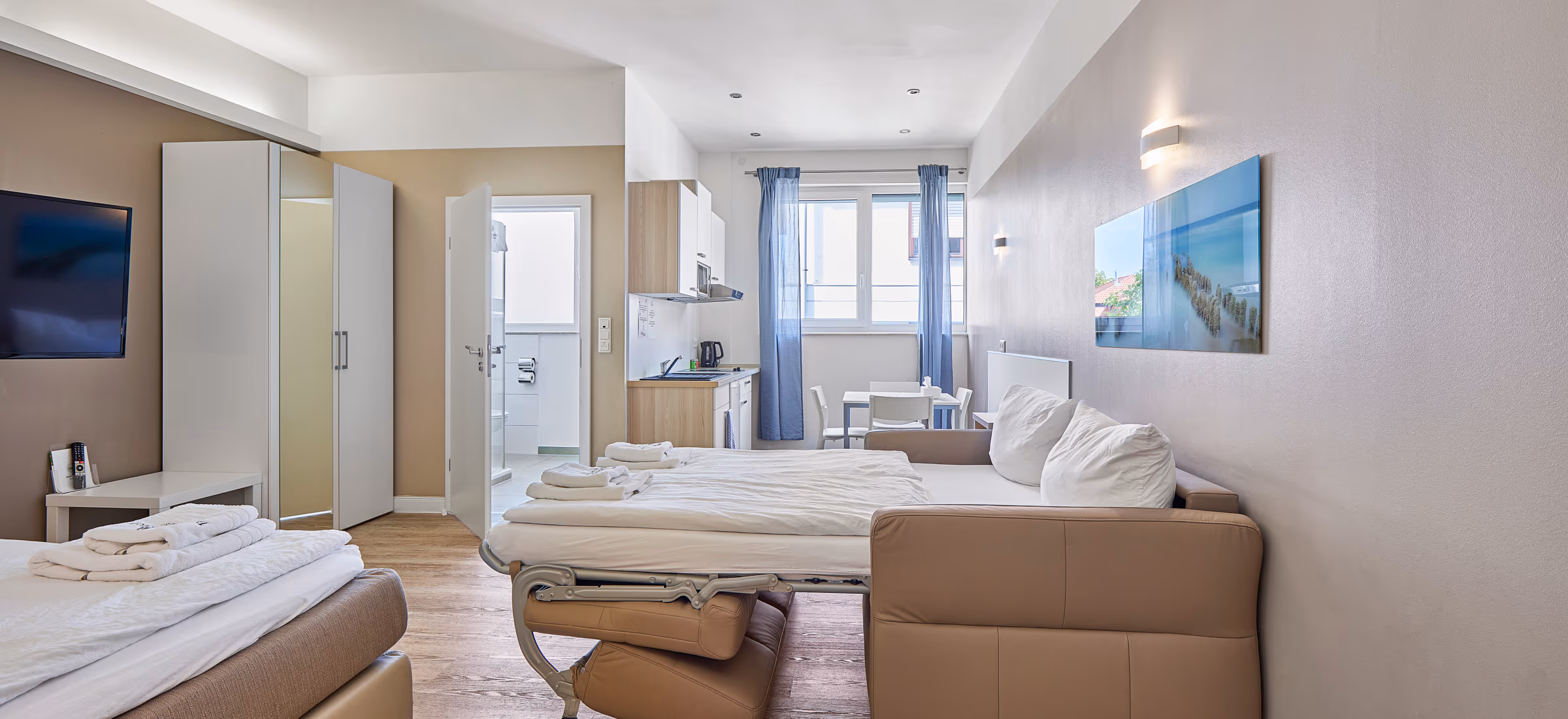 Zimmer mit zwei Einzelbetten