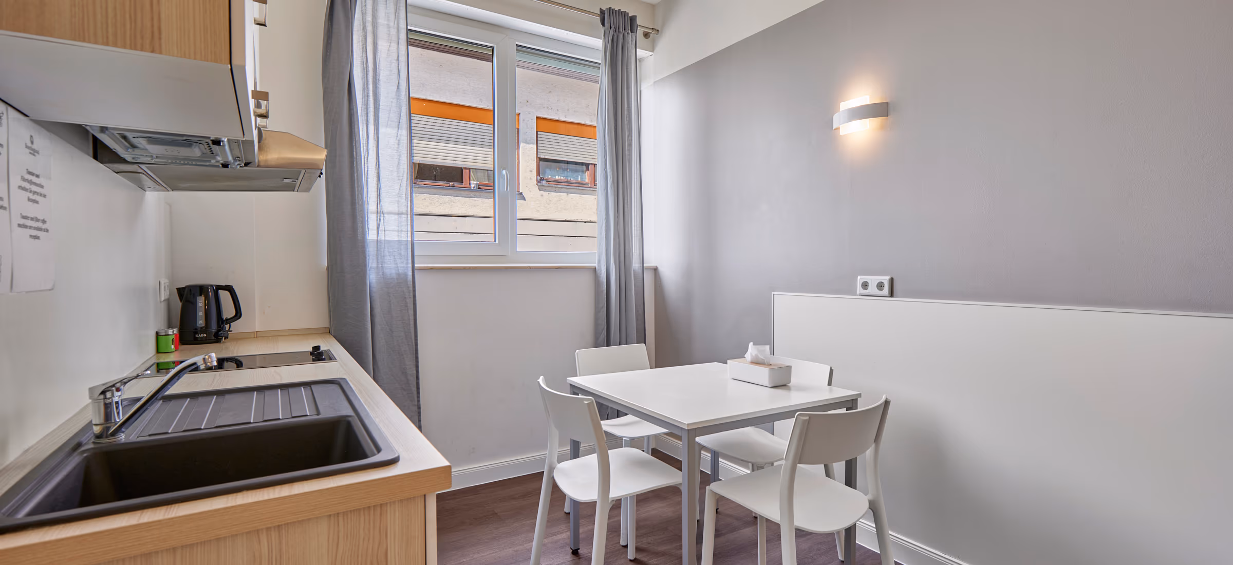 Apartment mit Küche und Essbereich für längere Aufenthalte im Boardinghotel Heidelberg
